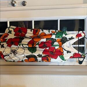 Steve Madden Red and Orange Floral Dress